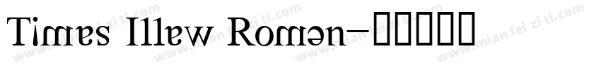 Times Illew Roman字体转换